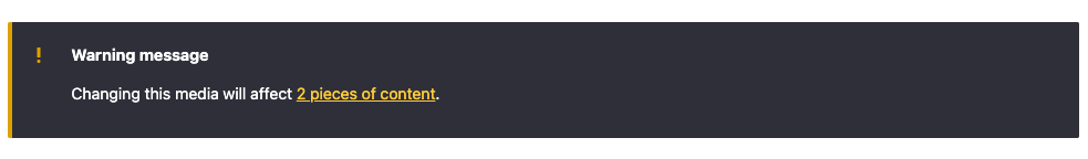 screenshot of error message